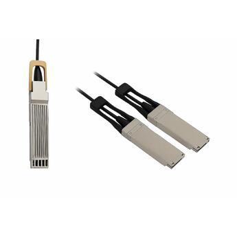 OSFP-O-2xQ56-DAC Fiberworks AS  OSFP Finned 400G to 2x QSFP56 200G DAC Passive, 400GBASE-CR8