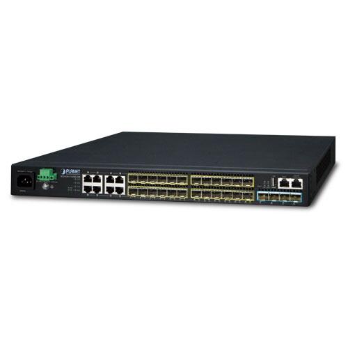 PLN-SGS-6341-16S8C4X PLANET SGS-6341-16S8C4XR PLANET L3 24x SFP, 8x RJ45, 4x 10G SFP+ Stackable Managed Gigabit Switch, AC/DC