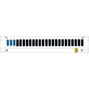 SP-FP15-KIT2-LCU-12 Fiberworks AS  Panel 1,5U med 12 LC/UPC fiberhaler 3 LC-QUAD adapter, installasjonsett