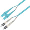 Snor MM DPX Forsterk SC/PC-ST/PC 15 m 50/OM3 BIF 3x5mm Aqua