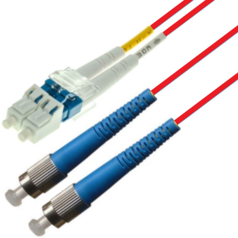 P-SM9-D2R-LCU-FCU-02 Fiberworks AS  Snor SM DPX LC/UPC-FC/UPC 2 m 9/OS2 G.657.A2 2x ø2mm Rød