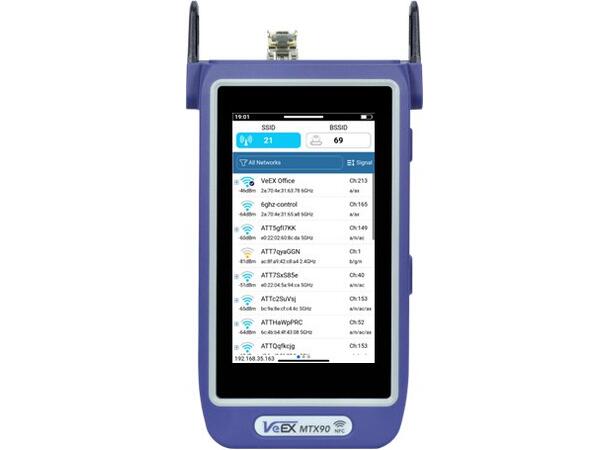 VeEX MTX90 Multi-Gigabit Ethernet Test 10M-10G Ethernet, WiFi2.4/5/6 GHz, Ookla 