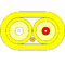 P-SM9-D5Y-SCU-FCU-10 Fiberworks AS  Patch SM DPX Flat SC/UPC-FC/UPC 10 m 9/OS2 G.657.A1 3x5mm Ruggedized Yellow