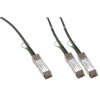 QDD-2QSFP56D-1M-U Fiberworks AS  QSFP-DD to 2x QSFP28 Twinax cable (DAC) 2x 100GBASE-CR4, Passive, 1m, Fiberworks