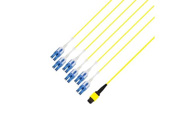 Fout SM MPO/APC12(f)-12LC/UPC pol A 20 m 9/OS2 G.657.A1, Base-12 Yellow, Super LL 