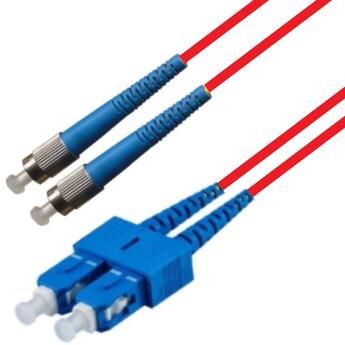 P-SM9-D2R-SCU-FCU-03 Fiberworks AS  Snor SM DPX SC/UPC-FC/UPC 3 m 9/OS2 G.657.A2 2x ø2mm rød