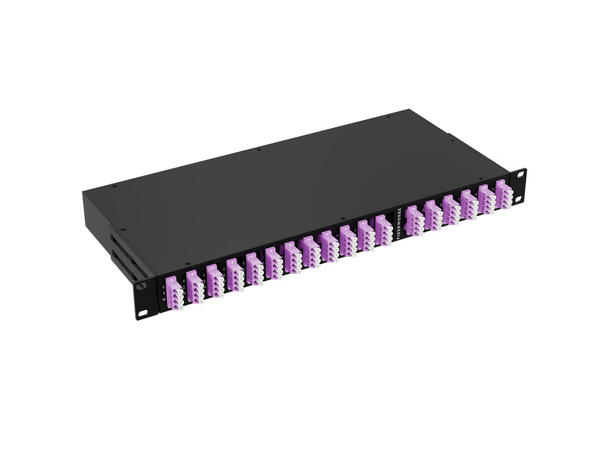 Fiberworks Network Tap, 50% mon. 12 taps OM4 50/125, IL 4.1 dB, 1U 19", LC/PC 