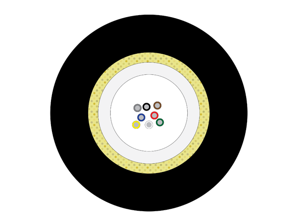 G4 Mikrokabel, Unitube, Nano ø3.8mm G.657.A1 fiber, 4 km trommel 