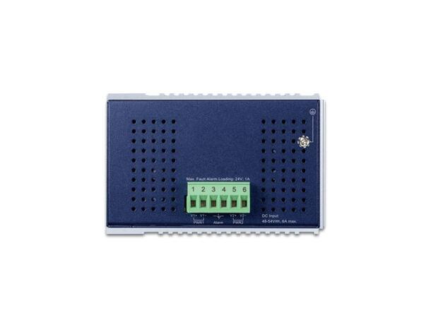 PLANET 8x 1G RJ45 PoE+, 2x SFP, 2x RJ45 Managed Industrial Switch, DIN, 48V 