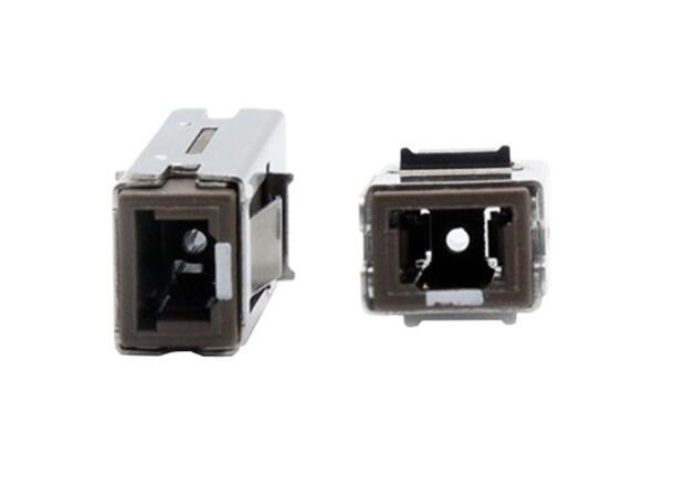 Adapter SM MU-SPX, Metal/plastic Flangeless, snap-in, Zr.sleeve 