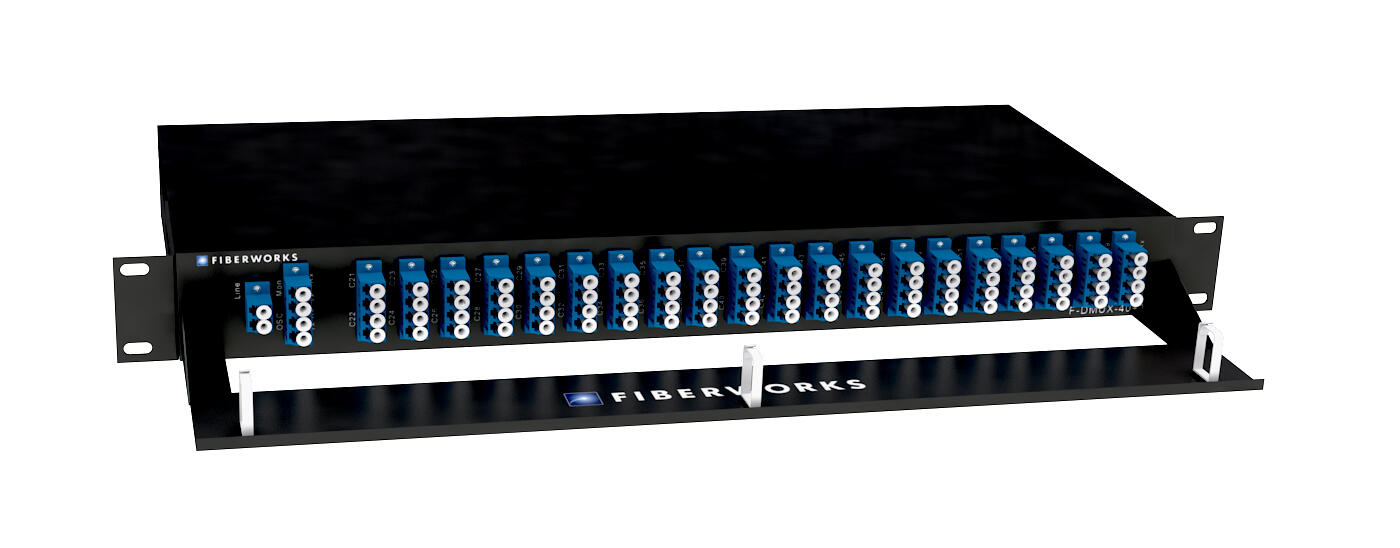 F-DMUX-40F1-2160-MLU Fiberworks AS  Fiberworks 40+1 DWDM Mux+Demux 19" 1RU Ch. 21-60, Wide, 1310WB, Monitor, LC/UPC