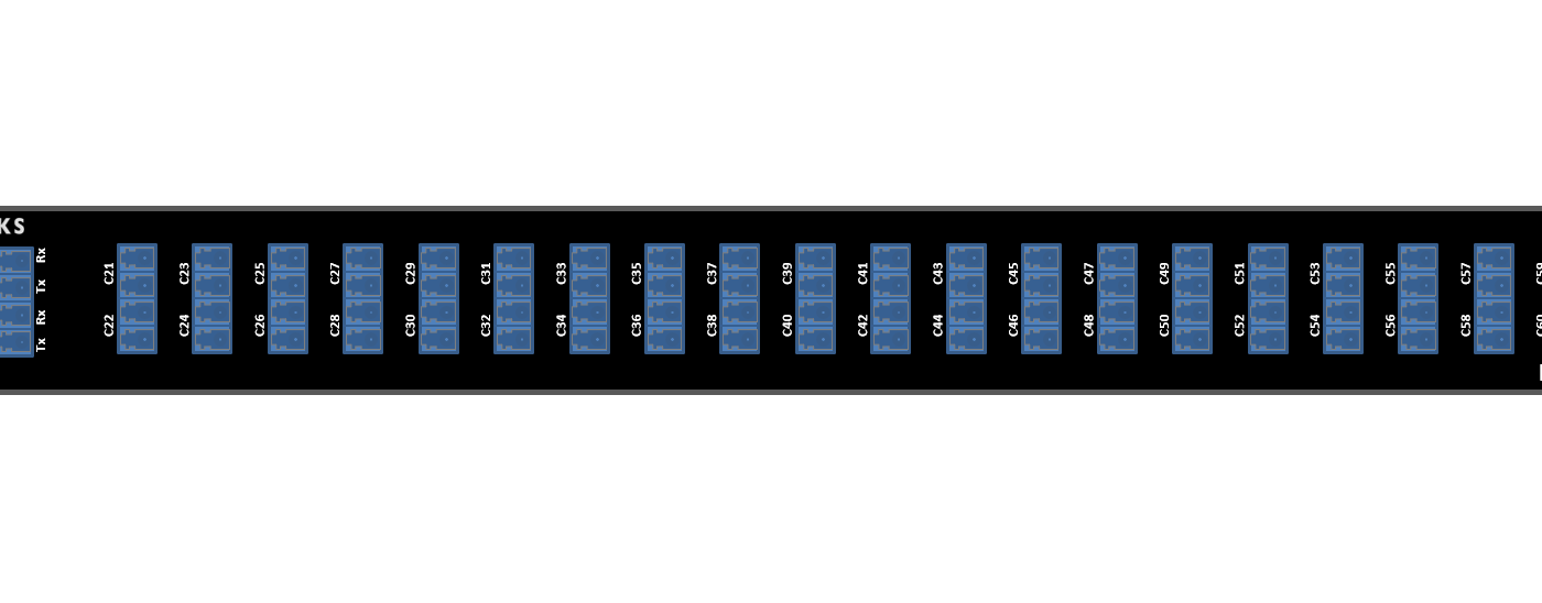 F-DMUX-40F1-2160-MLU Fiberworks AS  Fiberworks 40+1 DWDM Mux+Demux 19" 1RU Ch. 21-60, Wide, 1310WB, Monitor, LC/UPC