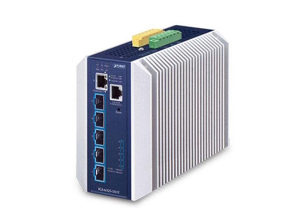 PLANET 5x 1G/10G SFP+, 1x 100M-10G RJ45 Managed L3 Industrial Switch, DIN 