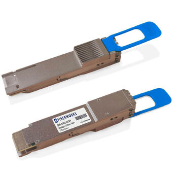 QDD-2x100G-LR4-CS-A Fiberworks AS  QSFP-DD, 200GBASE, 2x100 Gbps, 10km 1310nm, 6dB, SM, CS, Alcatel (Nokia)