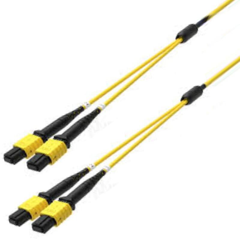 P-A1-M4Y-2M1MbM1M-xx Fiberworks AS  Trunk SM 2xMPO12/APC Hann-Hann Pol B x m 9/OS2 G.657.A1, 2x Base-12, Gul, Elite