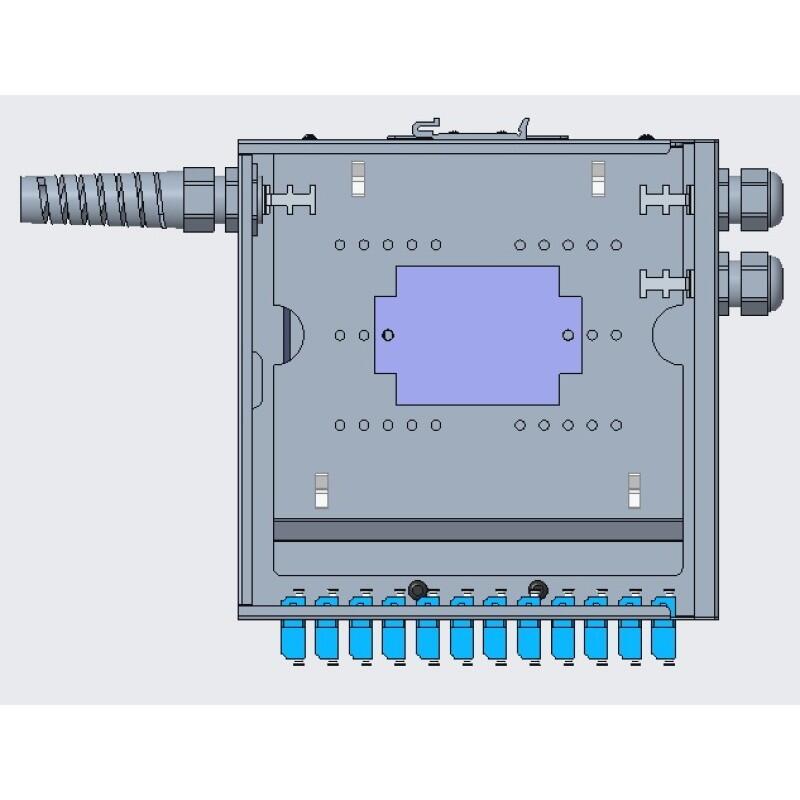 PD3-Y48MS-LCU-PIG-10 Fiberworks AS  DIN-boks Ultra preterm G48 LCU-Åpen 10 m LC/UPC i DIN Boks, åpen ende B