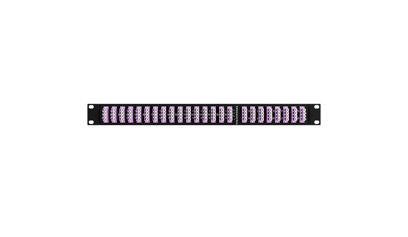 F-TAP-16-OM4-5050-LP Fiberworks AS  Fiberworks Network Tap, 50% mon. 16 taps OM4 50/125, IL 4.1 dB, 1U 19", LC/PC