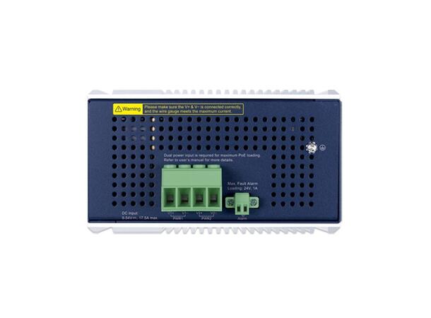 PLANET 4x 1G RJ45 PoE+, 2x 1G/2.5G SFP Managed L3 Industrial Switch, DIN, 12V 