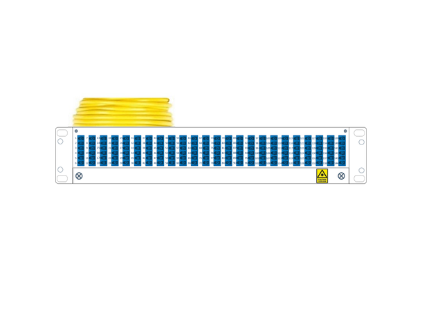 Panel preterm 2U G144 QXAI LCU-LCU xx m LC/APC i 2U panel, LC/UPC ende B 