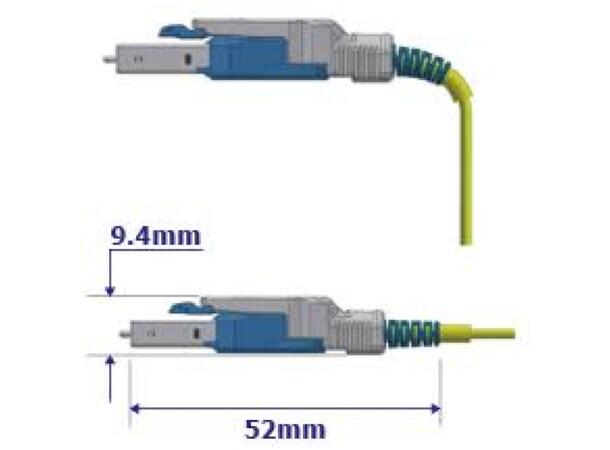 Patch Cord MM FlexULC Pro LC-LC 1 m 2F OM3 BIF ø1,6mm Aqua, Uniboot 