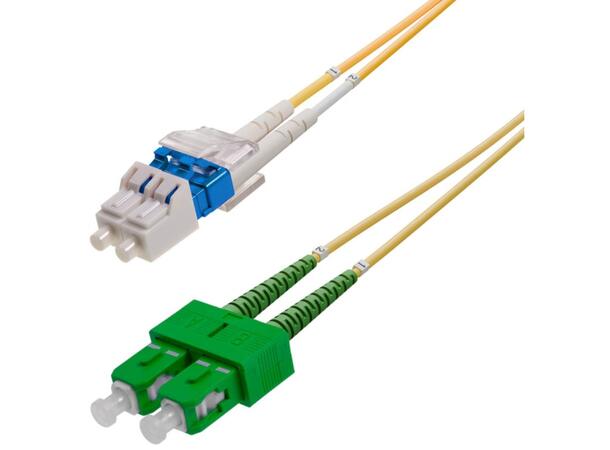 Snor SM DPX SC/APC-LC/UPC xx m 9/OS2 G.657.A2 2x ø2mm Gul 